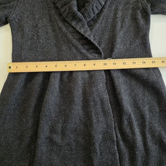 Talula Cardigan Womens M Gray Shawl Collar LS Button Wool Cashmere Angora Blend - Picture 6 of 16